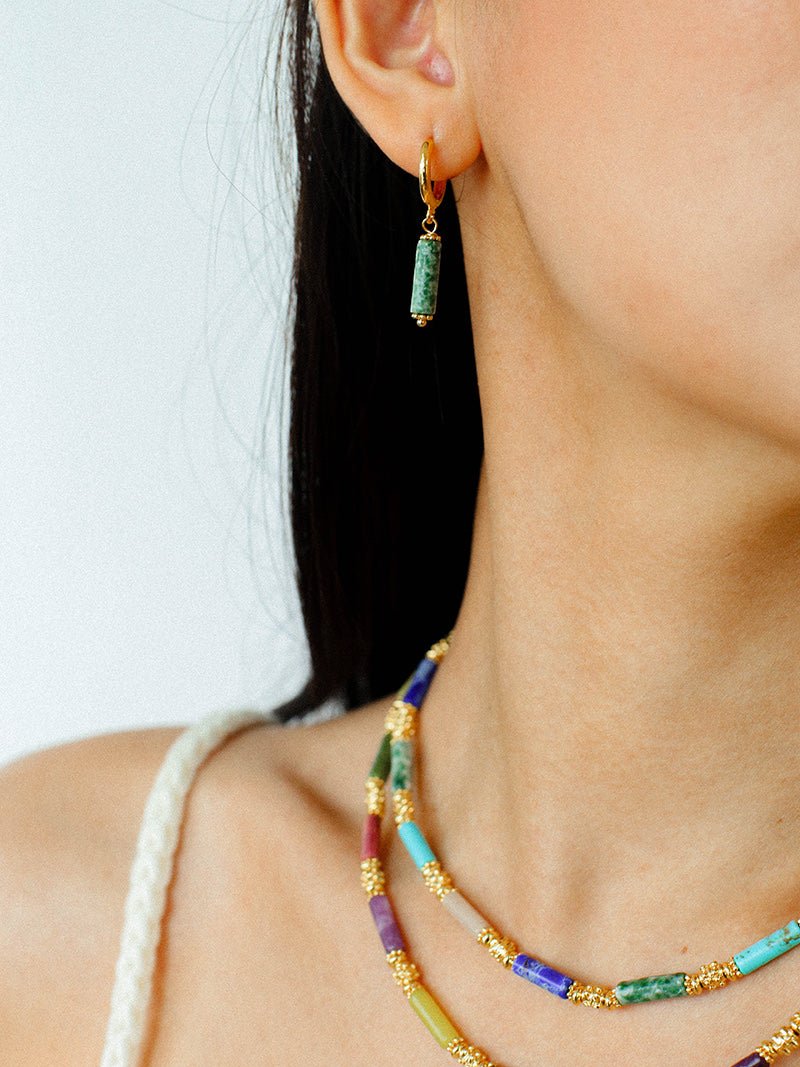 Candy Gemstone Drop Earrings - floysun