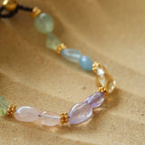 Candy Sparkle Bracelet – Natural Gemstone Mix with Bell Charm - floysun