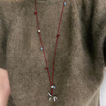 Carousel Pony Red Cord Necklace Horse Pendant - floysun