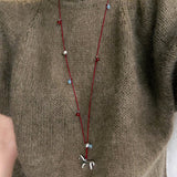 Carousel Pony Red Cord Necklace Horse Pendant - floysun