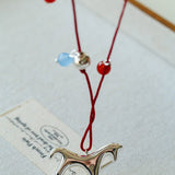 Carousel Pony Red Cord Necklace Horse Pendant - floysun