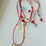 Carousel Pony Red Cord Necklace Horse Pendant - floysun