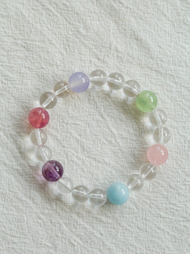 Celestia Radiance · Natural Clear Quartz Harmony Beads Bracelet - floysun