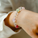 Celestia Radiance · Natural Clear Quartz Harmony Beads Bracelet - floysun