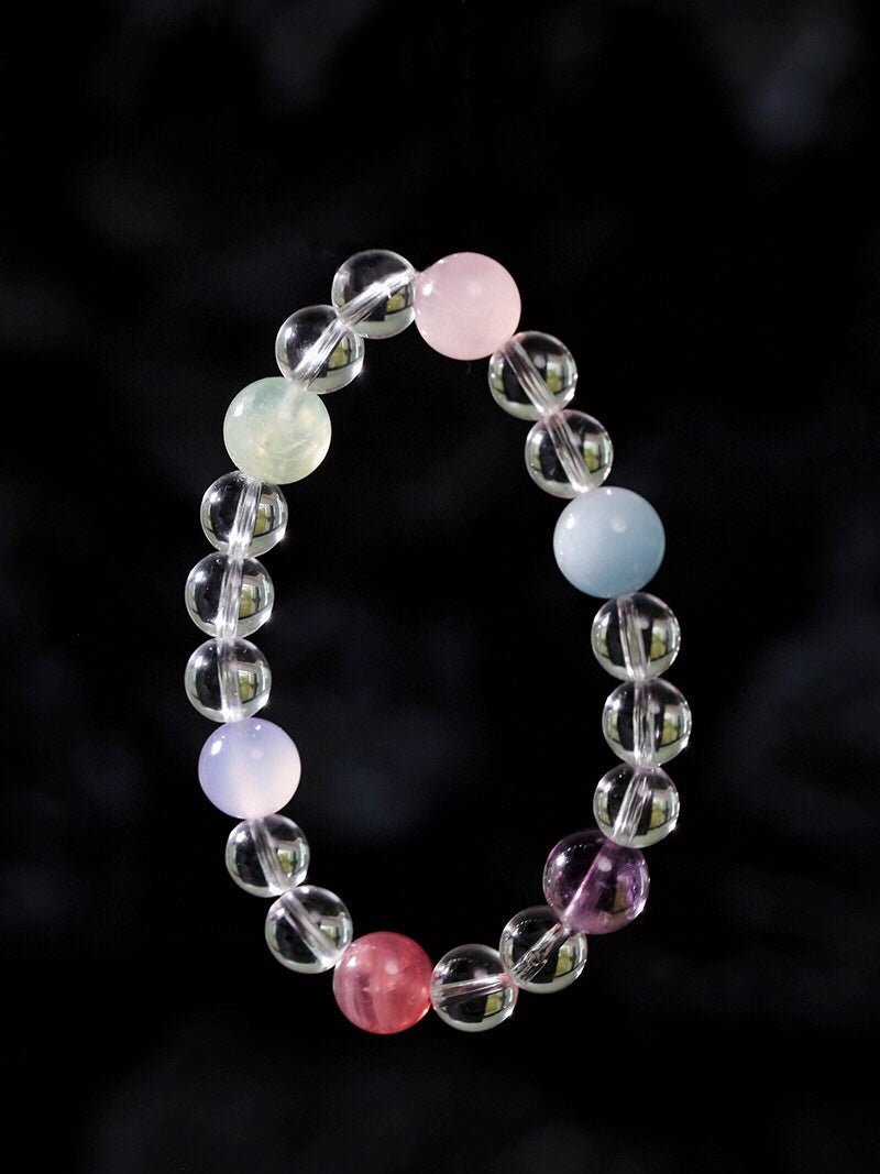 Celestia Radiance · Natural Clear Quartz Harmony Beads Bracelet - floysun