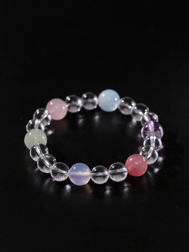 Celestia Radiance · Natural Clear Quartz Harmony Beads Bracelet - floysun