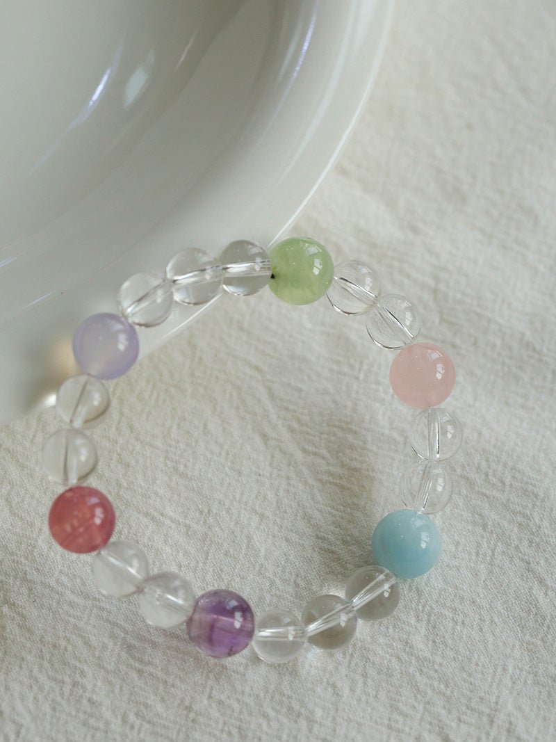 Celestia Radiance · Natural Clear Quartz Harmony Beads Bracelet - floysun