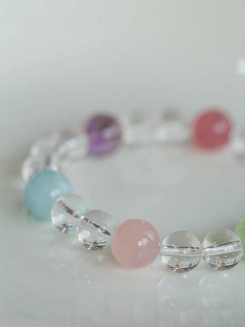 Celestia Radiance · Natural Clear Quartz Harmony Beads Bracelet - floysun