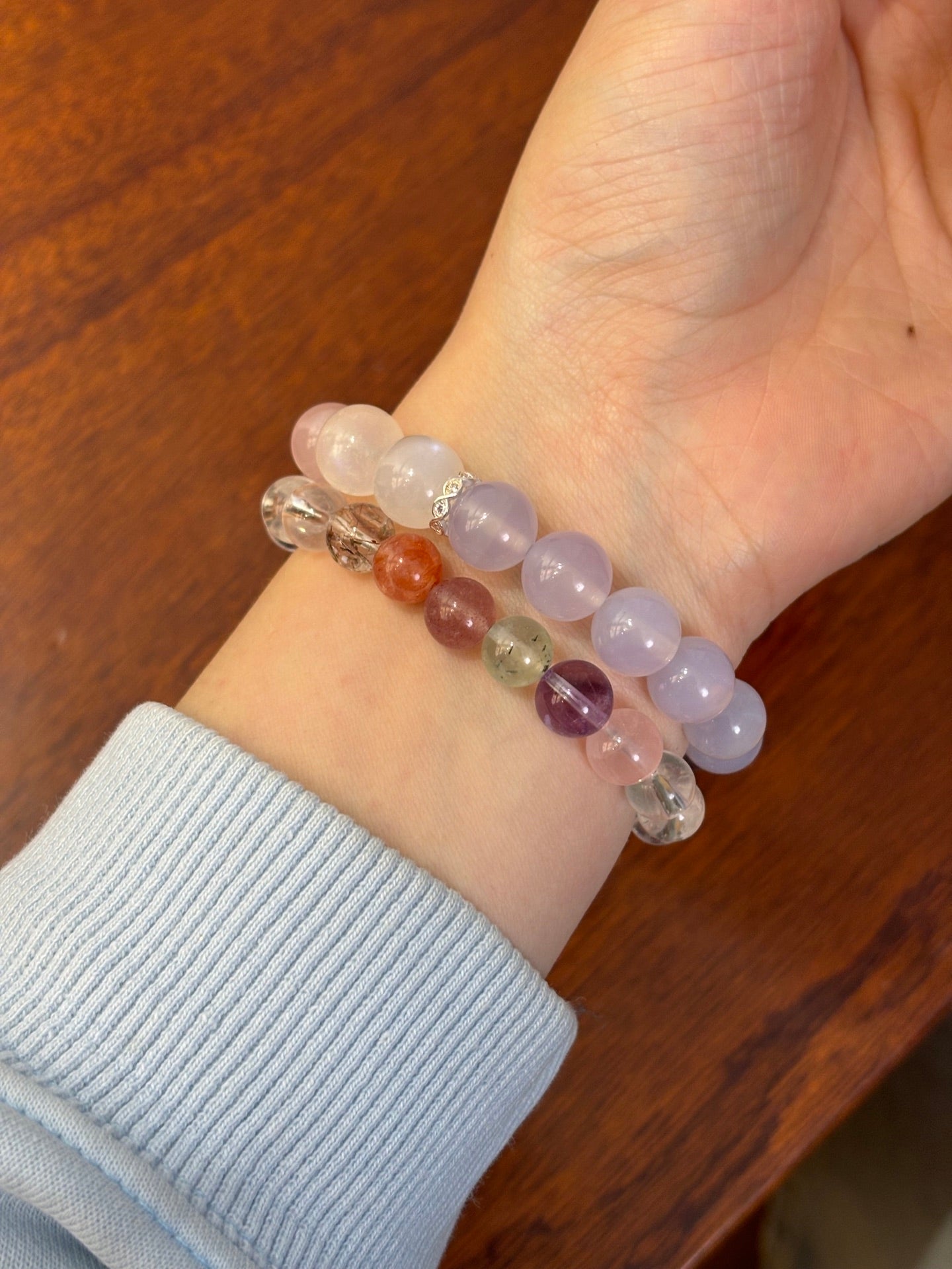 Celestia Radiance · Rainbow Multigem Clear Quartz Energy Bracelet - floysun