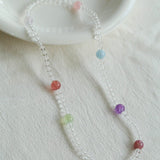 Celestia Radiance · Triple - Wrap Multigem Clear Quartz Energy Bracelet - floysun