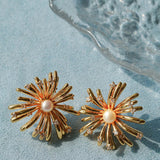 Celestial Fireworks Pearl Earrings - floysun