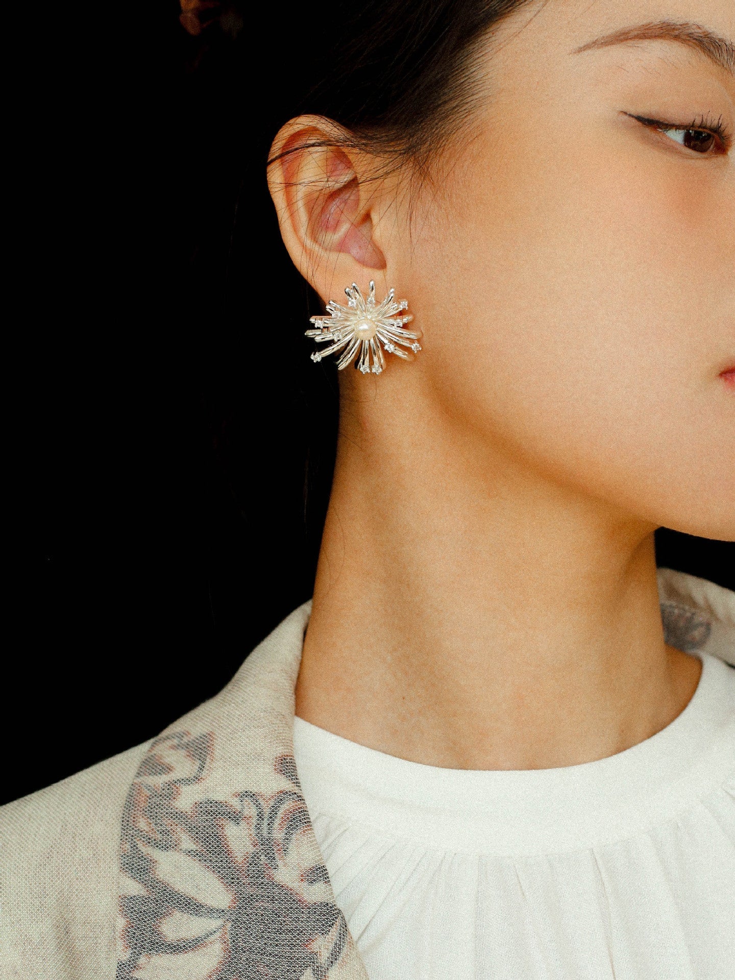 Celestial Fireworks Pearl Earrings - floysun