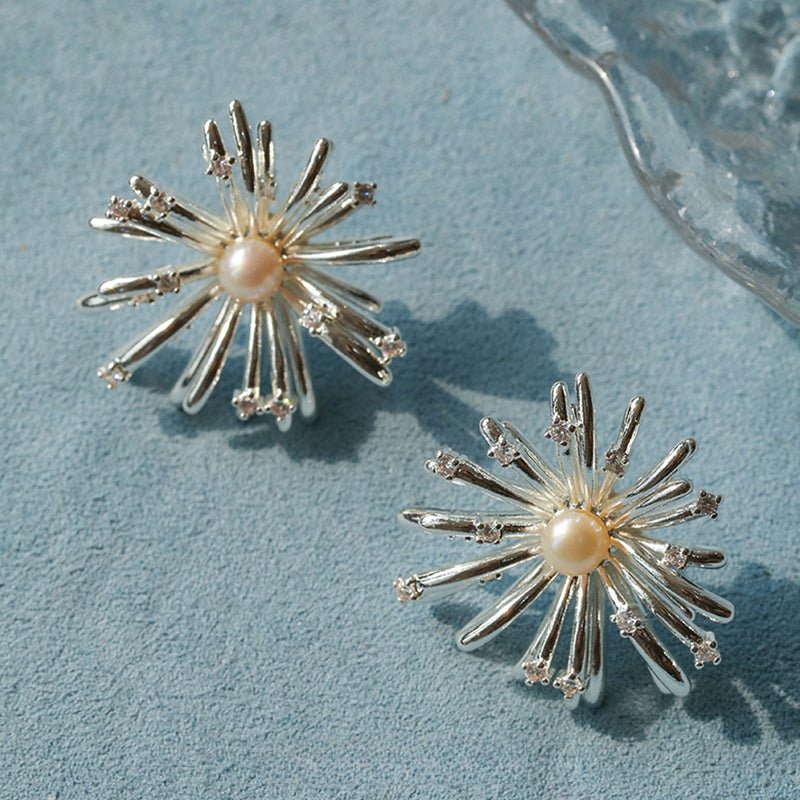 Celestial Fireworks Pearl Earrings - floysun