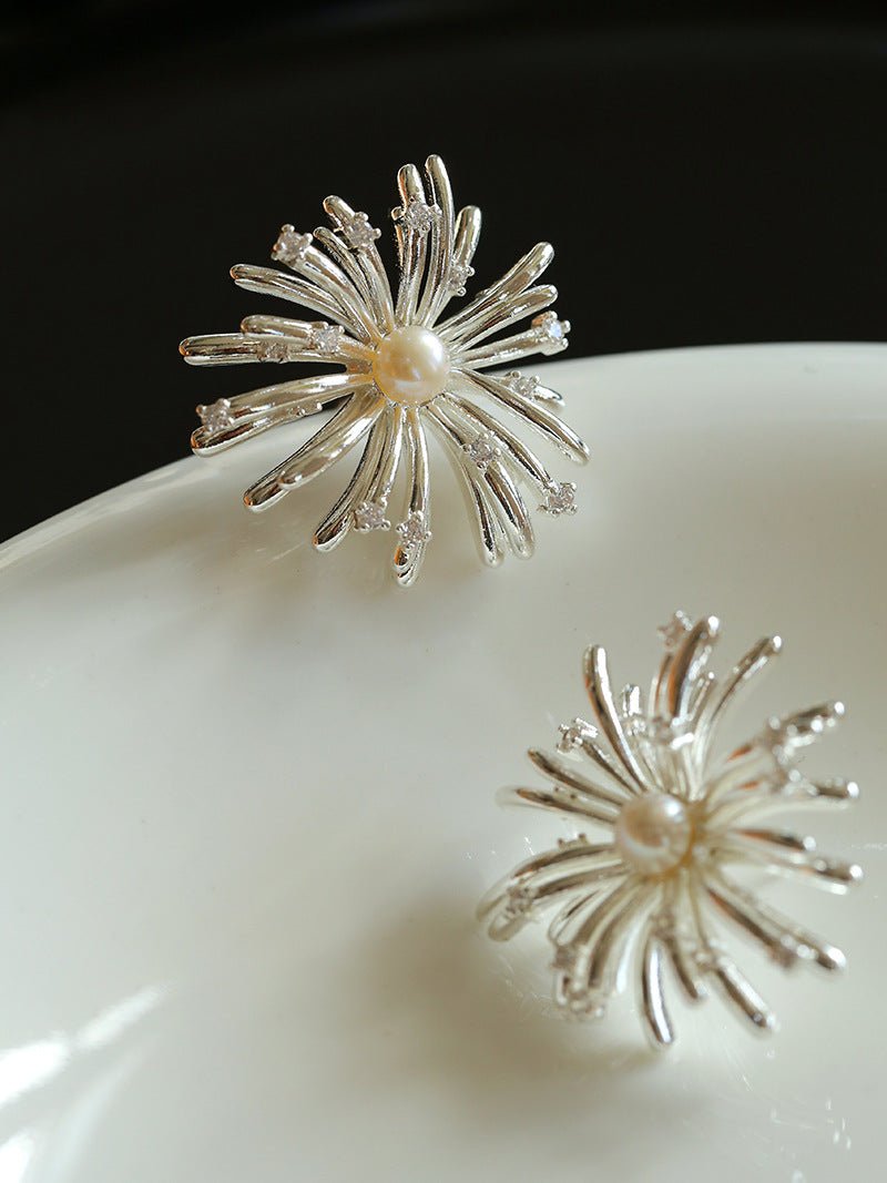 Celestial Fireworks Pearl Earrings - floysun