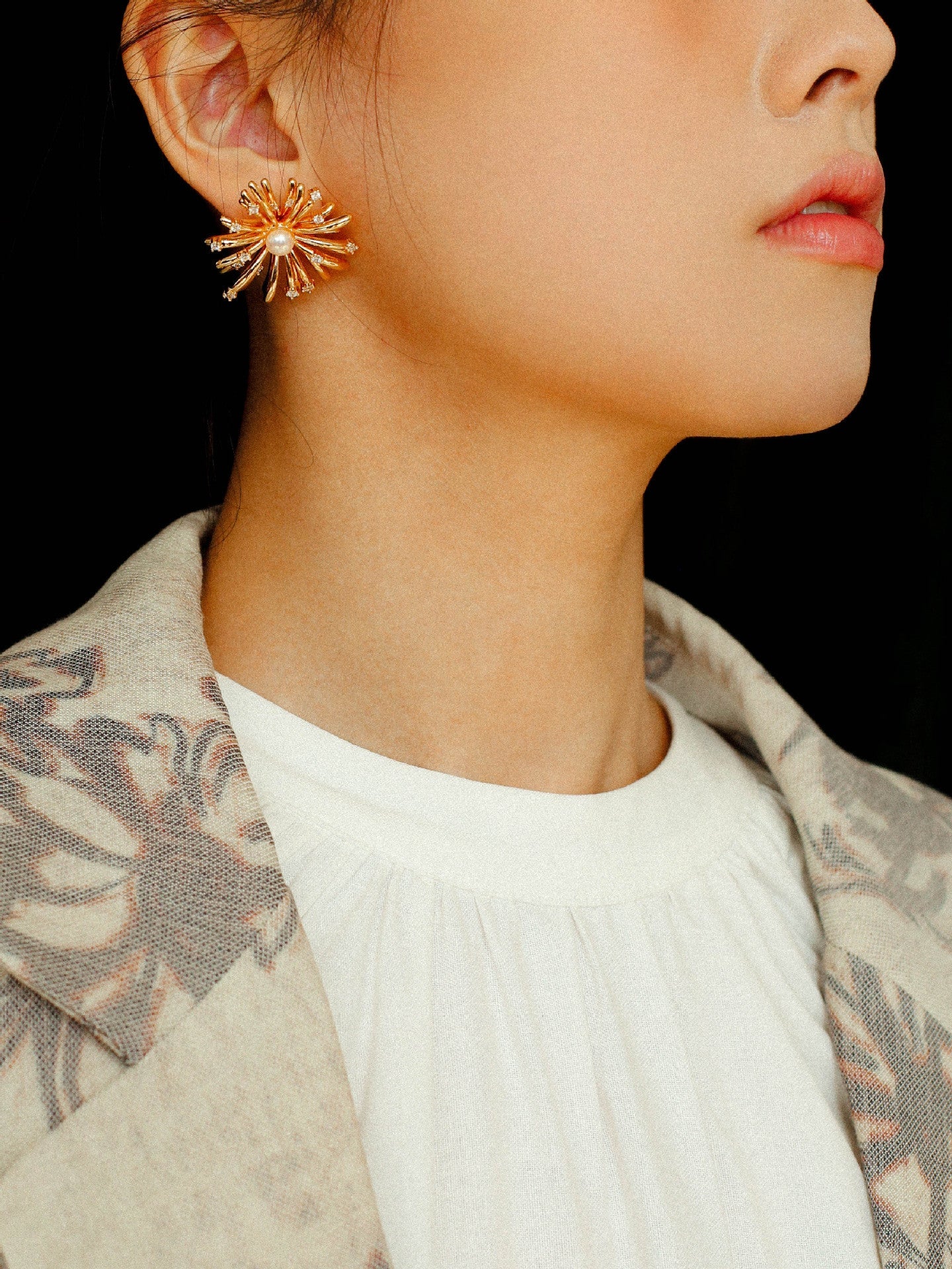 Celestial Fireworks Pearl Earrings - floysun