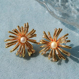 Celestial Fireworks Pearl Earrings - floysun