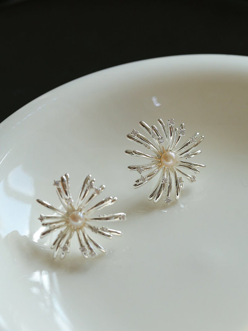 Celestial Fireworks Pearl Earrings - floysun