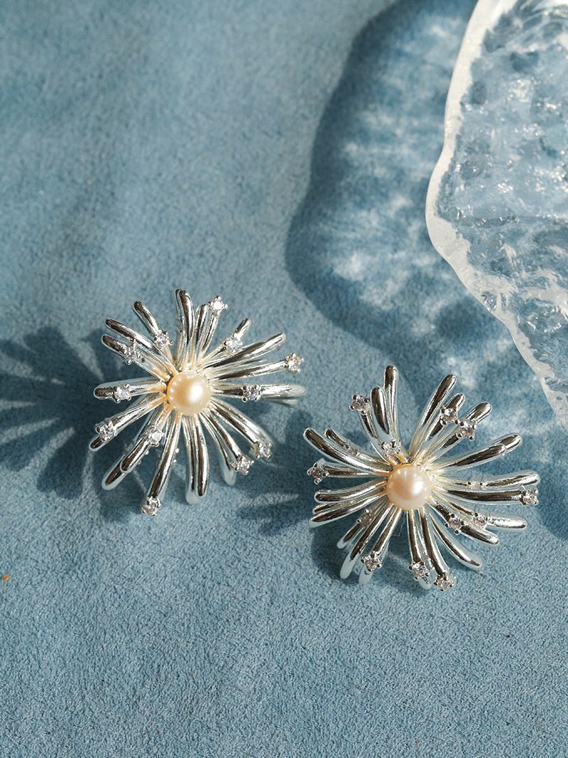 Celestial Fireworks Pearl Earrings - floysun