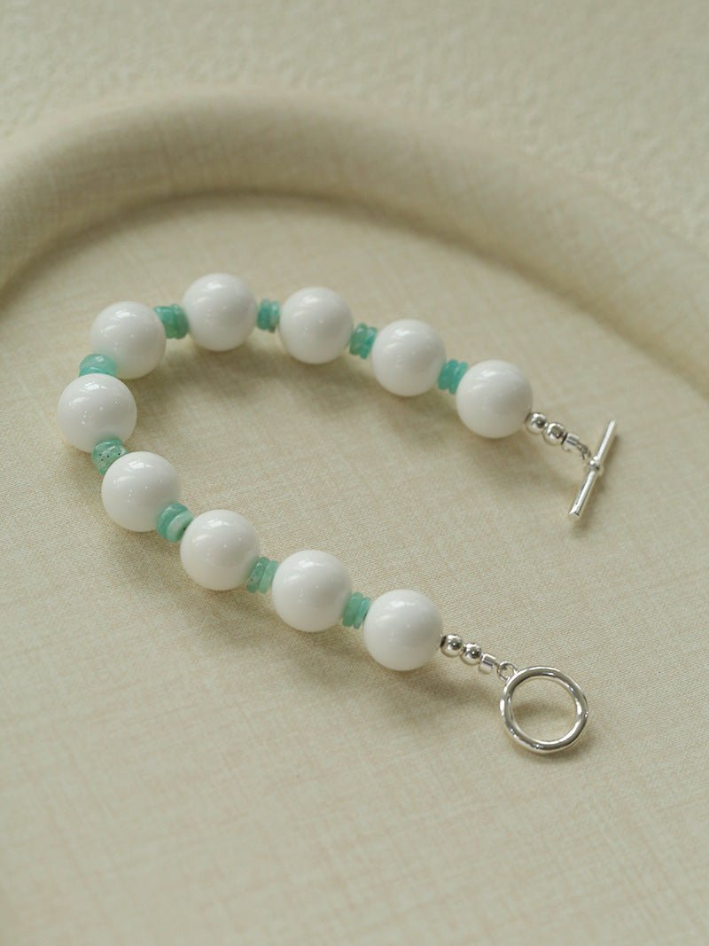 Celestial Wave Shell & Amazonite Beaded Bracelet - floysun