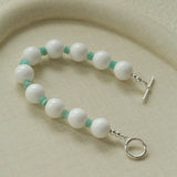 Celestial Wave Shell & Amazonite Beaded Bracelet - floysun