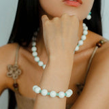 Celestial Wave Shell & Amazonite Beaded Necklace - floysun
