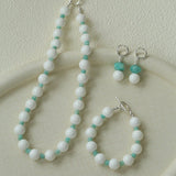 Celestial Wave Shell & Amazonite Beaded Necklace - floysun
