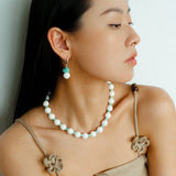 Celestial Wave Shell & Amazonite Beaded Necklace - floysun