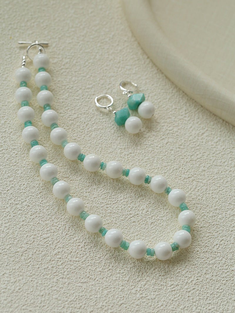 Celestial Wave Shell & Amazonite Beaded Necklace - floysun