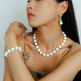 Celestial Wave Shell & Amazonite Beaded Necklace - floysun