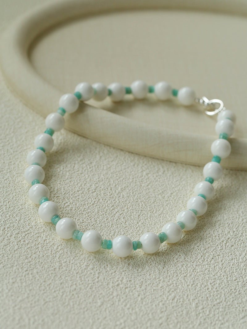 Celestial Wave Shell & Amazonite Beaded Necklace - floysun