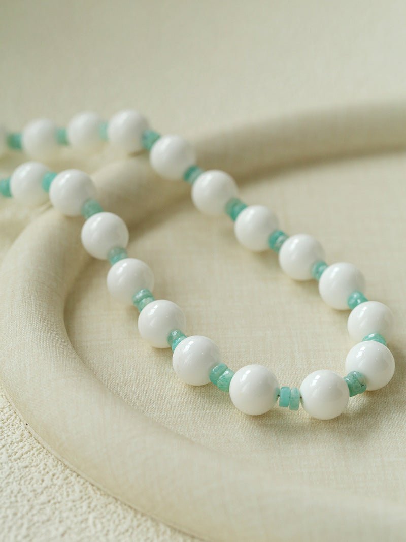 Celestial Wave Shell & Amazonite Beaded Necklace - floysun