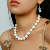 Celestial Wave Shell & Amazonite Beaded Necklace - floysun