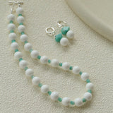 Celestial Wave Shell & Amazonite Drop Earrings - floysun