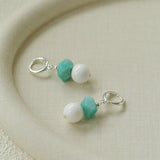 Celestial Wave Shell & Amazonite Drop Earrings - floysun