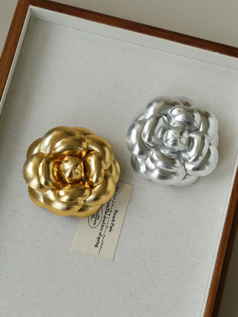 Chanel - Inspired Camellia Two - Way Brooch & Hair Clip - floysun