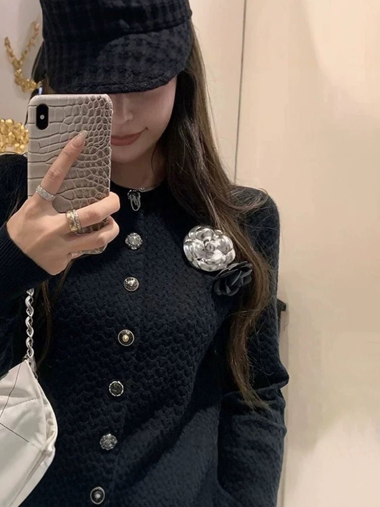Chanel - Inspired Camellia Two - Way Brooch & Hair Clip - floysun