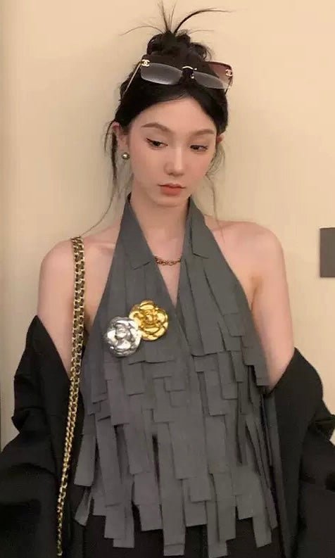 Chanel - Inspired Camellia Two - Way Brooch & Hair Clip - floysun