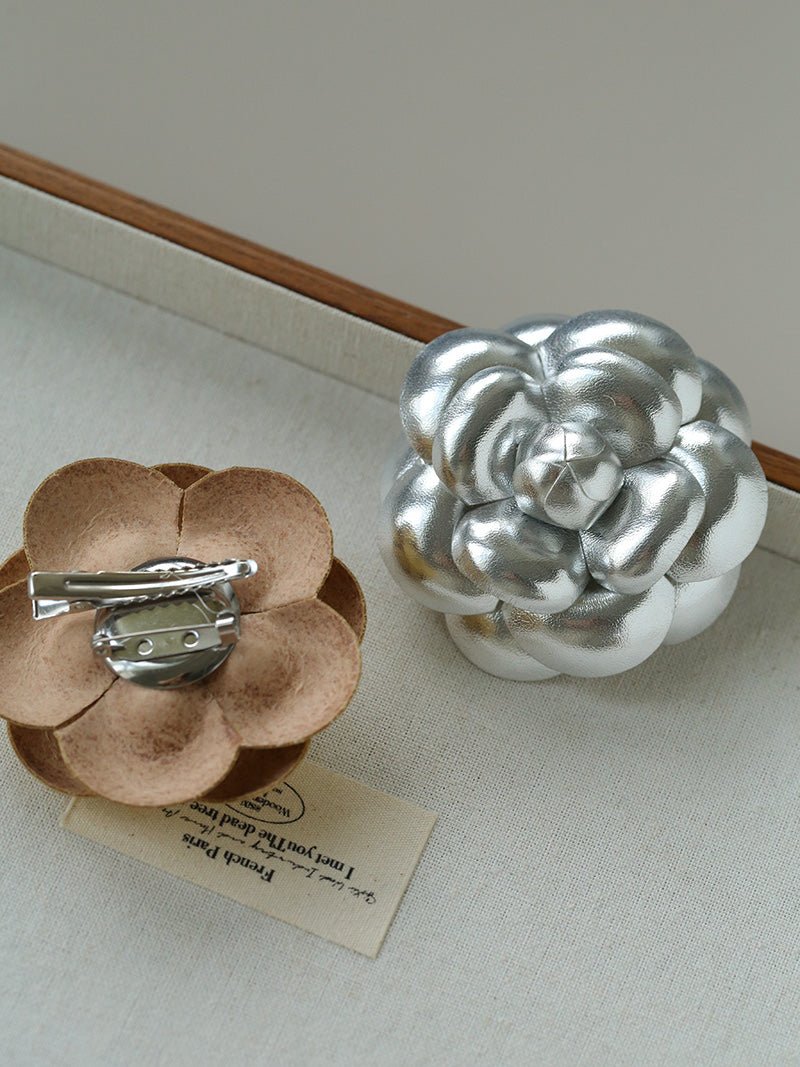 Chanel - Inspired Camellia Two - Way Brooch & Hair Clip - floysun