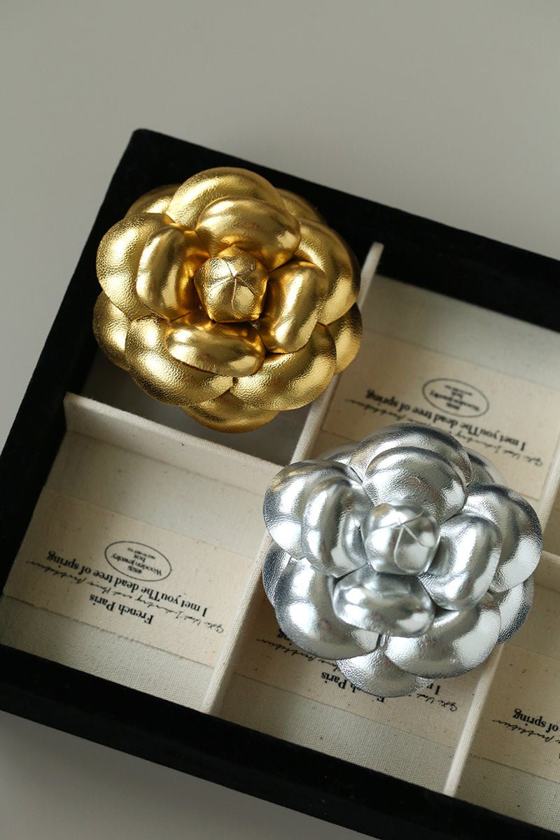 Chanel - Inspired Camellia Two - Way Brooch & Hair Clip - floysun