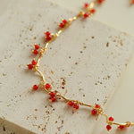 Cherry Blossom Red Agate Necklace - floysun