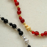 Chinese - Style Agate Gourd Bracelet – Red Agate / Black Agate - floysun