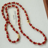 Chinese - Style Agate Gourd Necklace – Red Agate / Black Agate - floysun