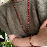 Chinese - Style Agate Gourd Necklace – Red Agate / Black Agate - floysun