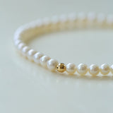 Classic 18K Gold Mini Pearl Bracelet – Natural Freshwater Pearls - floysun