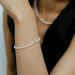 Classic 18K Gold Mini Pearl Bracelet – Natural Freshwater Pearls - floysun