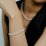 Classic 18K Gold Mini Pearl Bracelet – Natural Freshwater Pearls - floysun