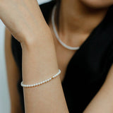 Classic 18K Gold Mini Pearl Bracelet – Natural Freshwater Pearls - floysun