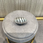 Classic Croissant Statement Ring in Sterling Silver - floysun