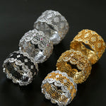 Classic Lace Crown Ring - Gold & Silver Two - Tone - floysun