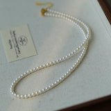 Classic Mini Pearl Necklace – Natural Freshwater Pearls - floysun
